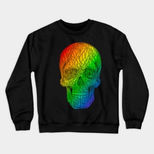 Stained glass rainbow skull Crewneck Sweatshirt